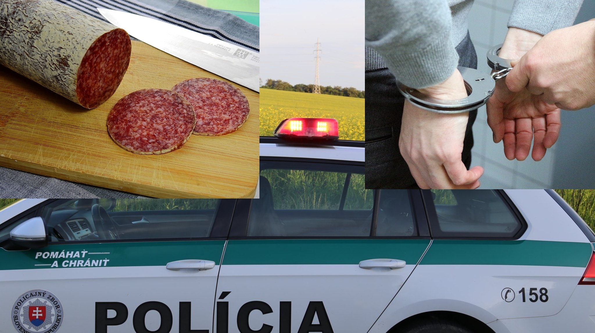 Kuriózny prípad z Košíc - muž obložil policajné auto salámom - po agresívnom zakončení skončil vo väzbe