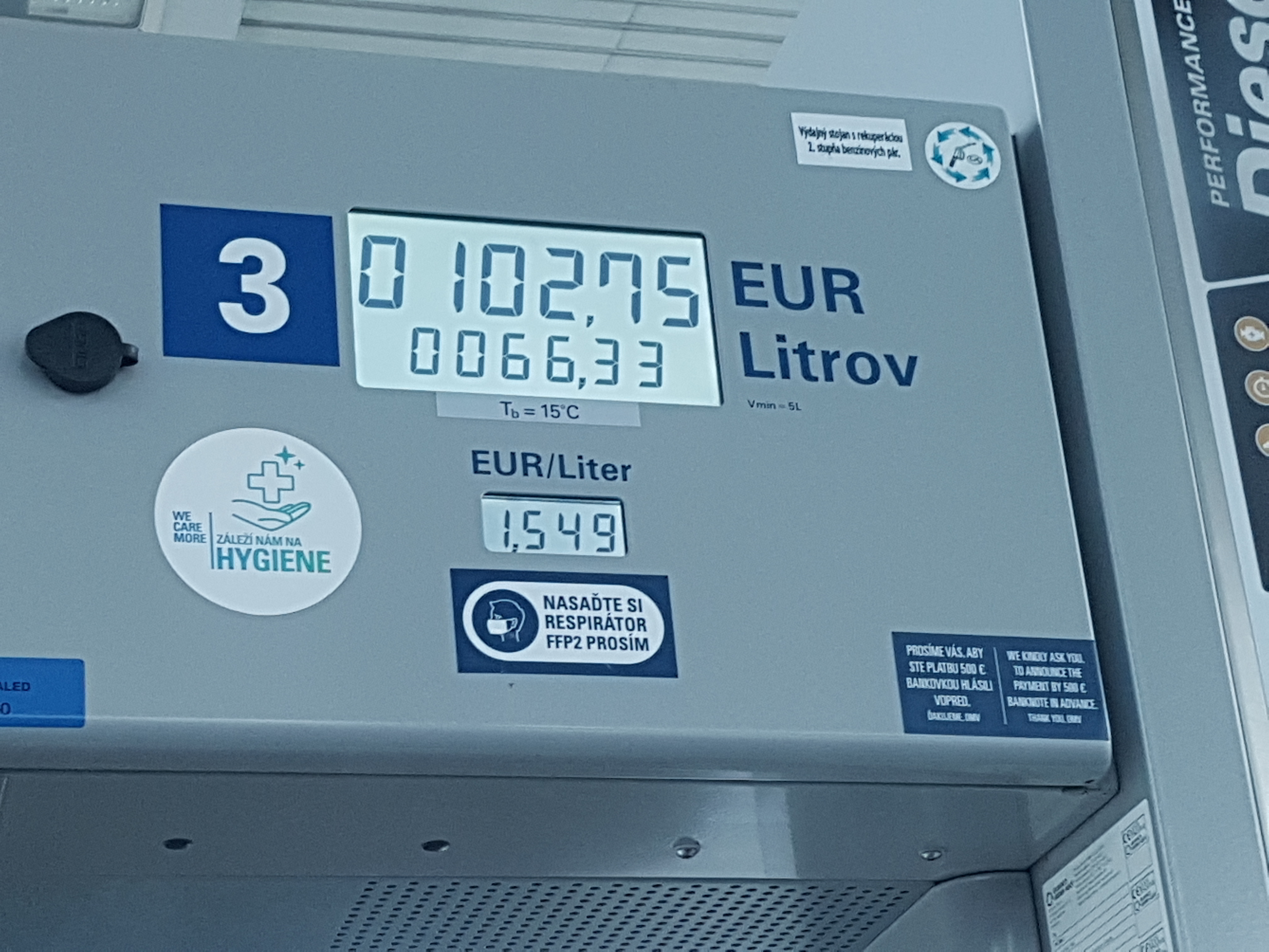 Tankovanie pohonnych hmôt na Slovensku (ceny 4.2.2022)