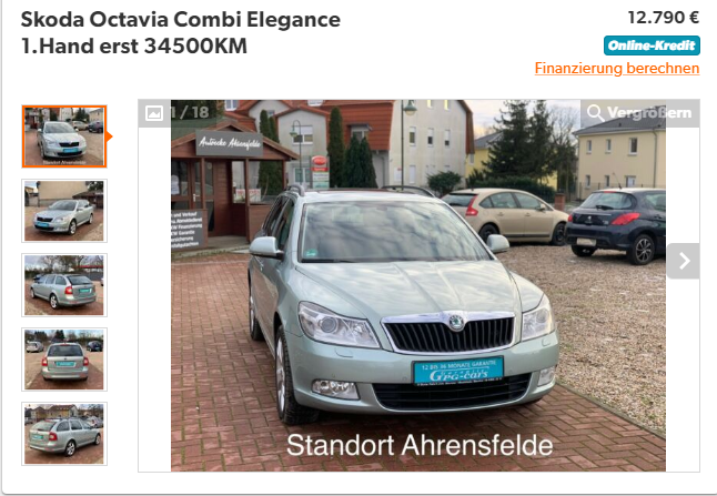 Škoda Octavia Combi Elegance inzerát 